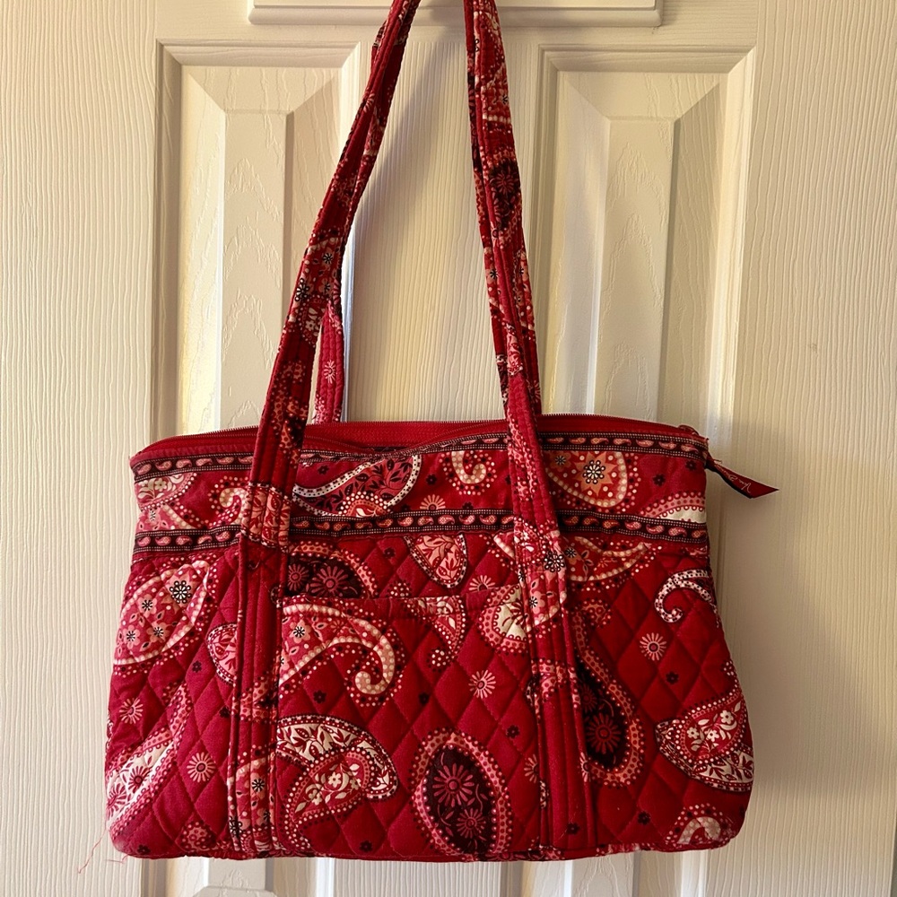 Vera Bradley Red Paisley Tote Bag
